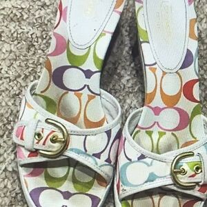 Colorful Patterned Women's Sandals COACH 8